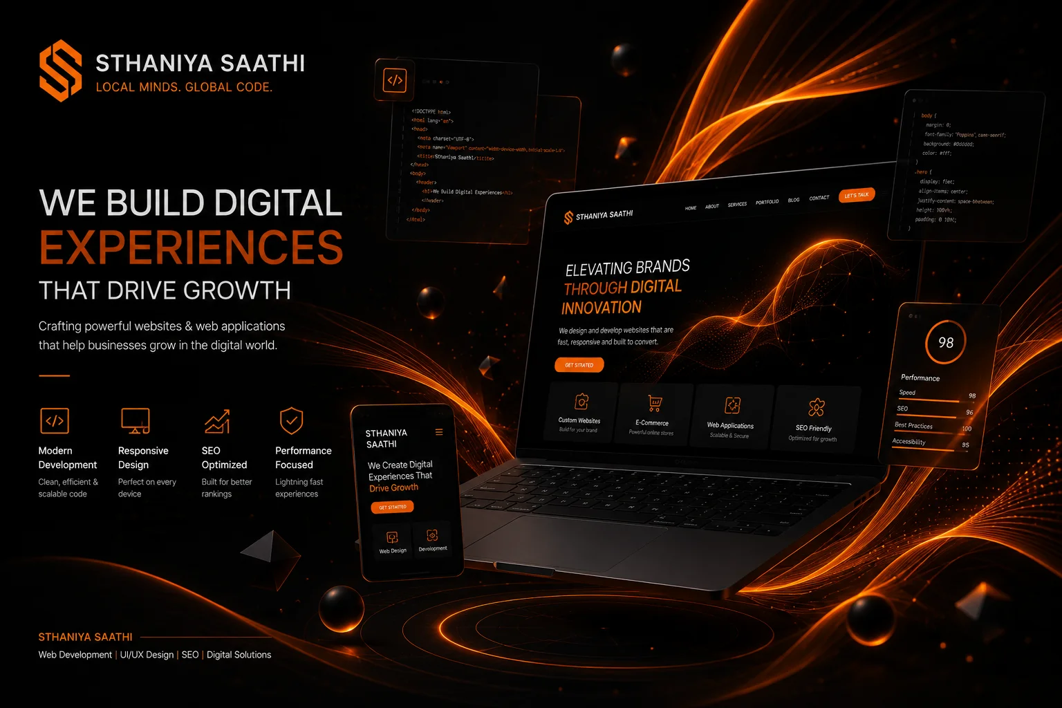 Sthaniya Saathi is a website development company in Bhubaneswar offering responsive website design, custom web development, and SEO-friendly digital solutions for businesses and startups.
